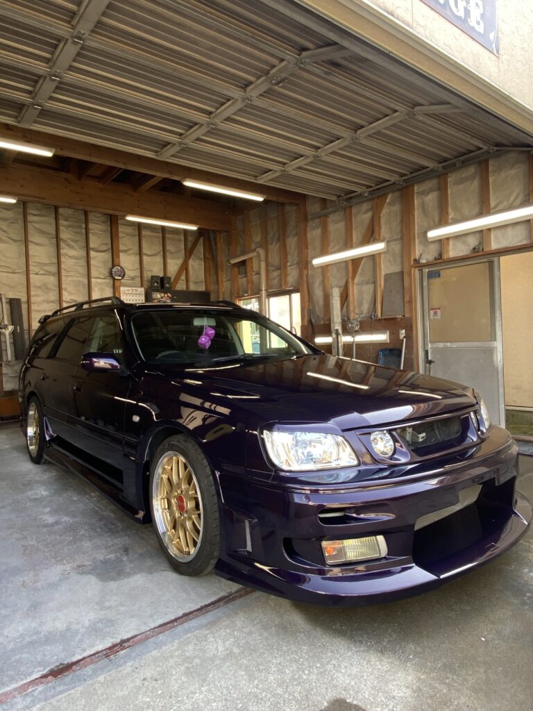 ニッサン ステージア 全塗装 パープル ニッサン ステージア 全塗装 パープル